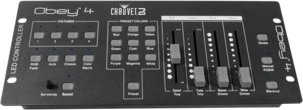 Chauvet DJ Obey 4 DMX 3-4 Channel Mode Wash LED Color Mixing Controller 1169874 Brands Digital DJ Gear