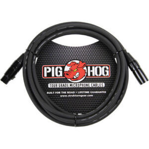 Strukture Pig Hog 8mm Mic Cable 10′, Male – Female, Straight Audio, XLR 3-Pin 198403 Accessories Digital DJ Gear