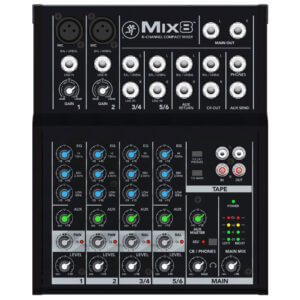 Mackie Mix8 8-Channel Compact Mixer with 2 MIC Pre Amps 242699 Brands Digital DJ Gear