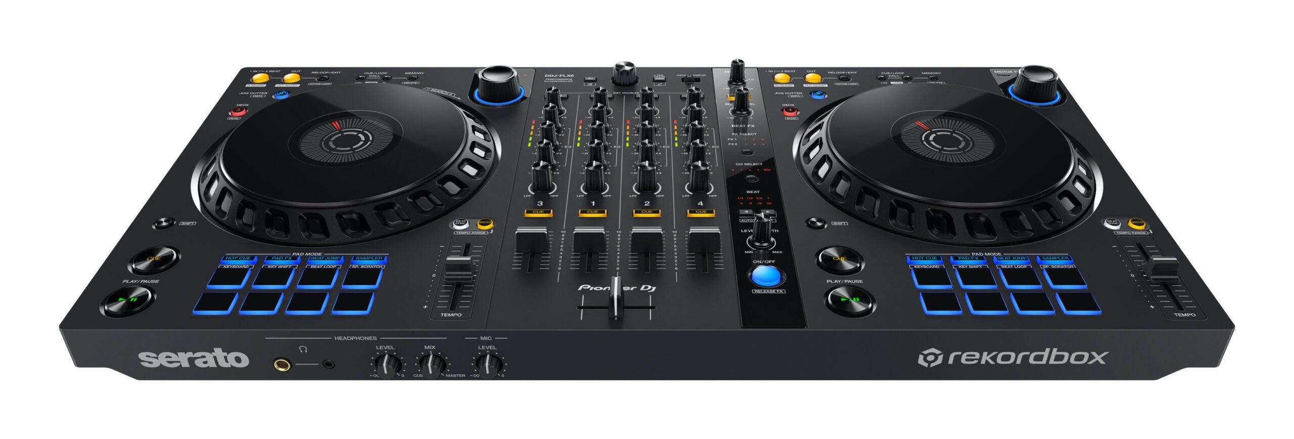 Pioneer DJ DDJ-FLX6 4-Channel DJ Controller for Rekordbox and