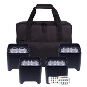Colorkey CKW-6024 4-Pack MobilePar Mini Hex 4 with Case 1308626 Lighting Digital DJ Gear