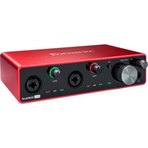Focusrite Scarlett 4i4 4×4 USB Audio Interface 3rd Gen for Musicians/Podcasters 1308807 Recording Digital DJ Gear