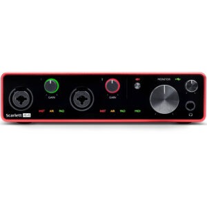Focusrite Scarlett 4i4 4×4 USB Audio Interface 3rd Gen for Musicians/Podcasters 1308808 Recording Digital DJ Gear