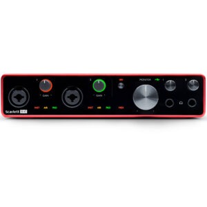 Focusrite Scarlett 8i6 8×6 USB Audio Interface 3rd Gen for Musicians/Producers 1308813 Recording Digital DJ Gear