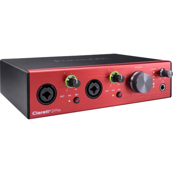 Focusrite Clarett+ 2Pre Desktop 10×4 USB Type-C Audio/MIDI Interface 1308837 Recording Digital DJ Gear