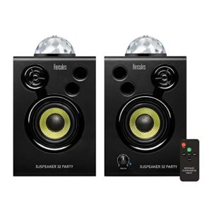 Hercules DJSpeaker 32 Party 3″ Powered Speakers w/ Integrated Light Dome (Pair) 1253817 Recording Digital DJ Gear