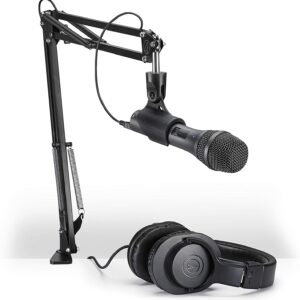 Audio-Technica AT2005USB Microphone Pack w/ ATH-M20x, Boom & Mini-USB Cable 1188664 Recording Digital DJ Gear