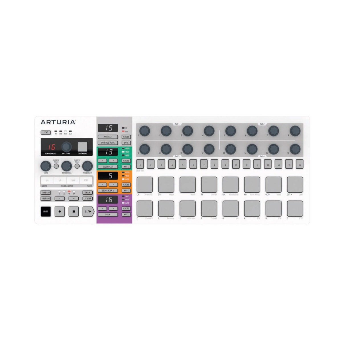 Arturia BeatStep Pro MIDI USB Analog Digital Drum Controller 1205401 Recording Digital DJ Gear
