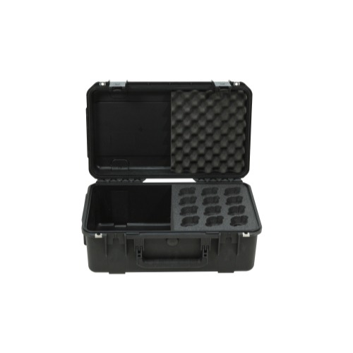 SKB 3I-2011-MC12 iSeries Case with Foam for 12 Mics with Storage Compartment 1212588 Cases Digital DJ Gear