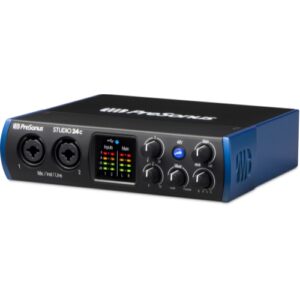 PreSonus Studio 24c 2×2, 192 kHz, USB-C™ Compatible Audio Interface 1250148 Recording Digital DJ Gear