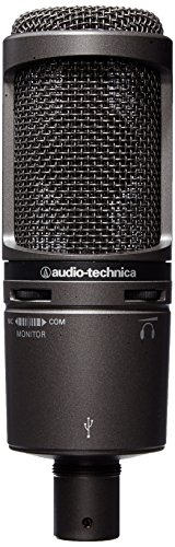 Audio-Technica AT2020USB PLUS Cardioid Condenser USB 16-bit Microphone 237610 Recording Digital DJ Gear