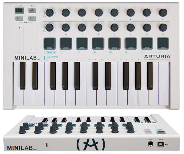 Arturia Minilab MKII with 25 Slim-Keys, RGB pads, Analog Lab & Ableton Live Lite 428891 Recording Digital DJ Gear