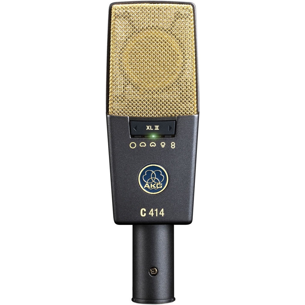 AKG C414 XLII Large-Diaphragm Multipattern Condenser Microphone Matched Pair 1334582 Recording Digital DJ Gear