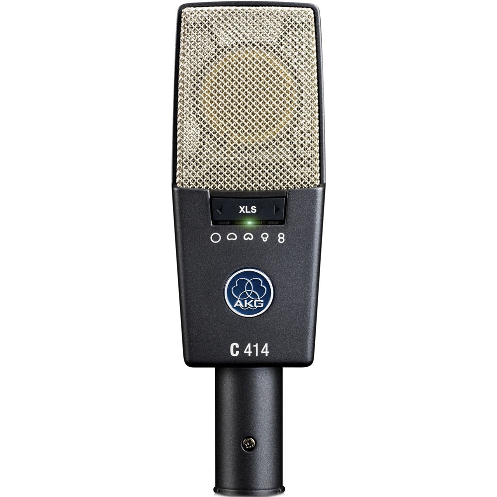 AKG C414 XLS Large-Diaphragm Multipattern Condenser Microphone Matched Pair 1334589 Recording Digital DJ Gear